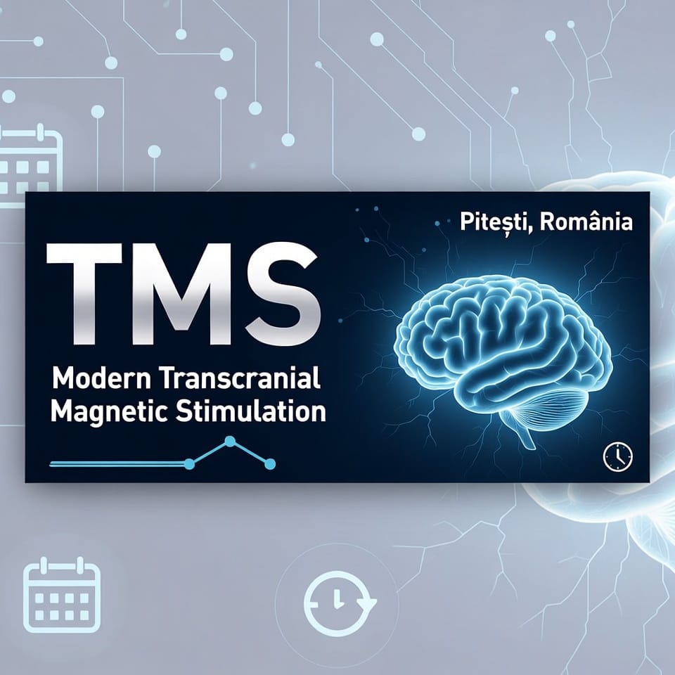 TMS în Pitești – stimulare magnetică transcraniană modernă pentru durere și afecțiuni neurologice