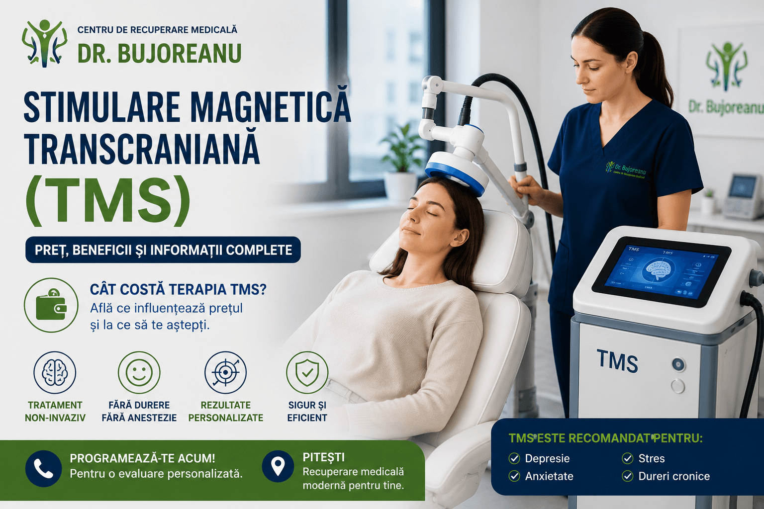 Stimulare Magnetică Transcraniană Preț – cât costă terapia TMS și ce influențează costul tratamentului?